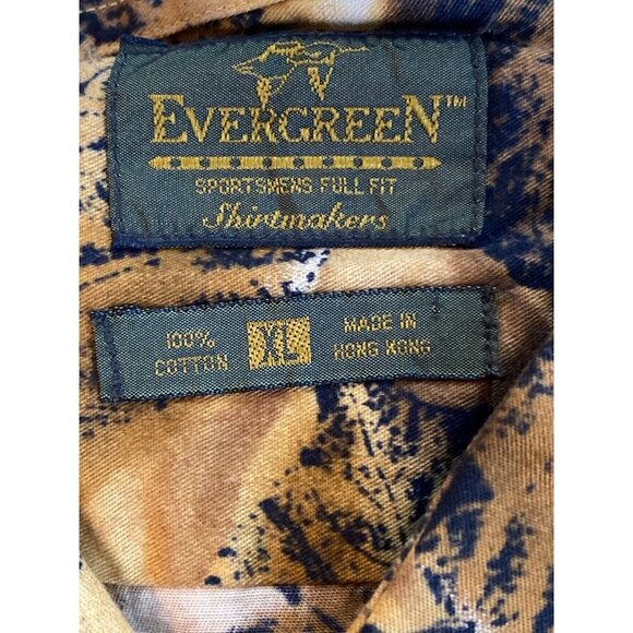 VINTAGE EVERGREEN SHIRTMAKERS MEN'S FULL FIT COTTON BUTTON DOWN SHIRT SZ XL NWOT - Picture 4 of 4